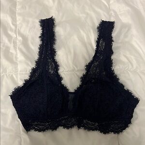 Aerie Lace Bralette, Navy, Small